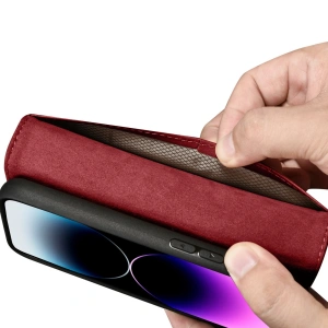 Hurtownia GSM - Etui iCarer Wallet Anti-RFID 2in1 Apple iPhone 14 Pro červený - ICR461 - {ean13} - Hurt