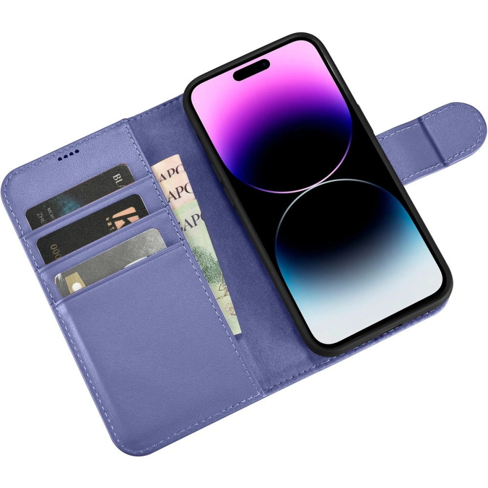 Hurtownia GSM - Etui iCarer Wallet Anti-RFID 2in1 Apple iPhone 14 Pro lila deschis - ICR463 - {ean13} - Hurt