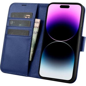 Hurtownia GSM - Etui iCarer Wallet Anti-RFID 2in1 Apple iPhone 14 Pro modrá - ICR464 - {ean13} - Hurt