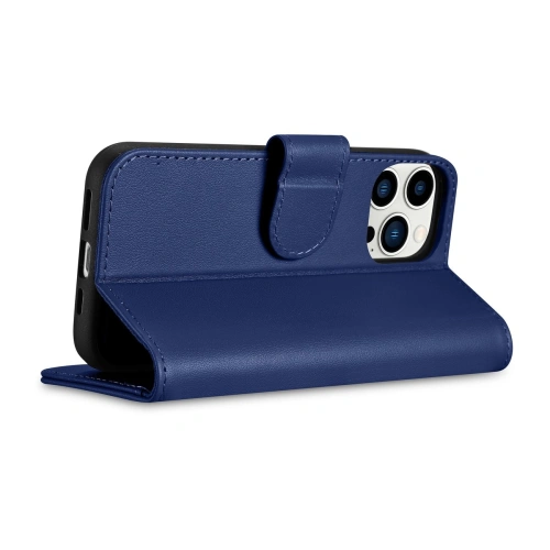 Etui iCarer Wallet Anti-RFID 2in1 Apple iPhone 14 Pro niebieski