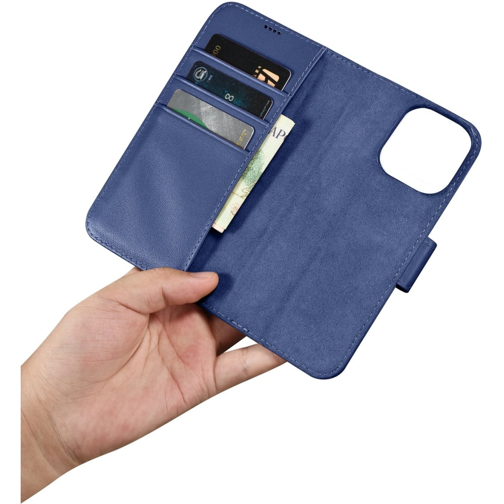 Hurtownia GSM - Etui iCarer Wallet Anti-RFID 2in1 Apple iPhone 14 Pro albastru - ICR464 - {ean13} - Hurt