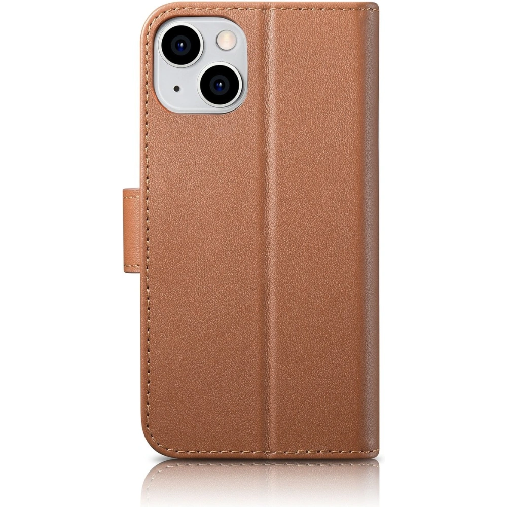 Hurtownia GSM - Etui iCarer Wallet Anti-RFID 2in1 Apple iPhone 14 Plus / 15 Plus hnědé - ICR466 - {ean13} - Hurt