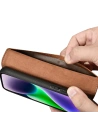 Hurtownia GSM - Etui iCarer Wallet Anti-RFID 2in1 Apple iPhone 14 Plus / 15 Plus hnědé - ICR466 - {ean13} - Hurt