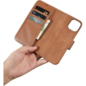 Hurtownia GSM - Etui iCarer Wallet Anti-RFID 2in1 Apple iPhone 14 Plus / 15 Plus hnědé - ICR466 - {ean13} - Hurt