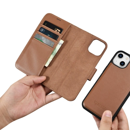 Etui iCarer Wallet Anti-RFID 2in1 Apple iPhone 14 Plus / 15 Plus brązowy