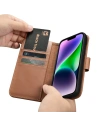 Hurtownia GSM - Etui iCarer Wallet Anti-RFID 2in1 Apple iPhone 14 Plus / 15 Plus brązowy - ICR466 - {ean13} - Hurt