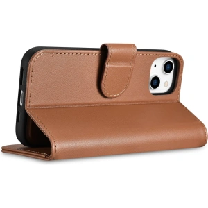 Hurtownia GSM - Etui iCarer Wallet Anti-RFID 2in1 Apple iPhone 14 Plus / 15 Plus hnědé - ICR466 - {ean13} - Hurt