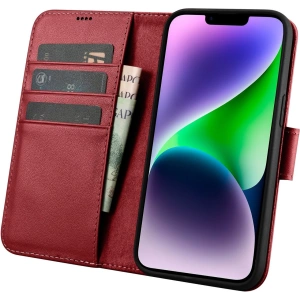Hurtownia GSM - Etui iCarer Wallet Anti-RFID 2in1 Apple iPhone 14 Plus / 15 Plus červené - ICR467 - {ean13} - Hurt