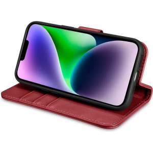 Hurtownia GSM - Etui iCarer Wallet Anti-RFID 2in1 Apple iPhone 14 Plus / 15 Plus červené - ICR467 - {ean13} - Hurt