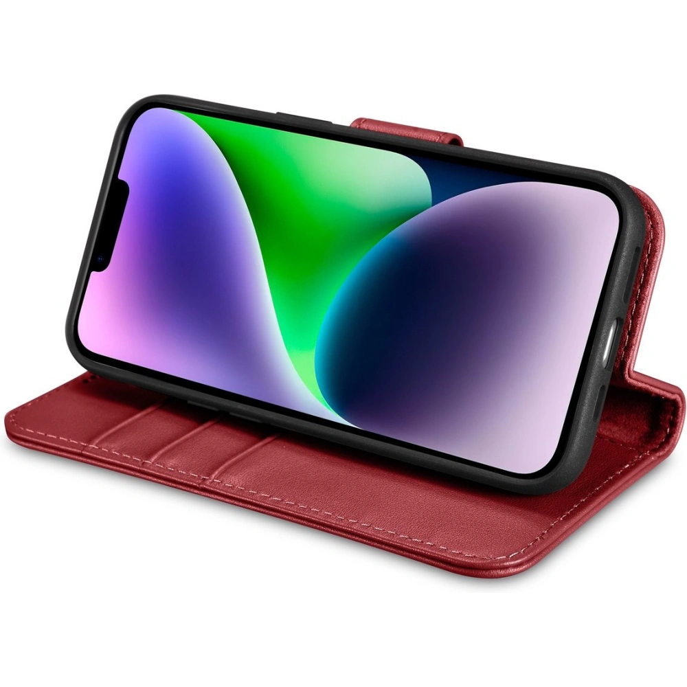 Hurtownia GSM - Etui iCarer Wallet Anti-RFID 2in1 Apple iPhone 14 Plus / 15 Plus červené - ICR467 - {ean13} - Hurt