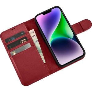 Hurtownia GSM - Etui iCarer Wallet Anti-RFID 2in1 Apple iPhone 14 Plus / 15 Plus červené - ICR467 - {ean13} - Hurt