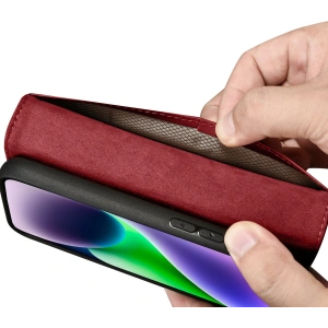 Hurtownia GSM - Etui iCarer Wallet Anti-RFID 2in1 Apple iPhone 14 Plus / 15 Plus červené - ICR467 - {ean13} - Hurt