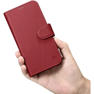 Hurtownia GSM - Etui iCarer Wallet Anti-RFID 2in1 Apple iPhone 14 Plus / 15 Plus červené - ICR467 - {ean13} - Hurt