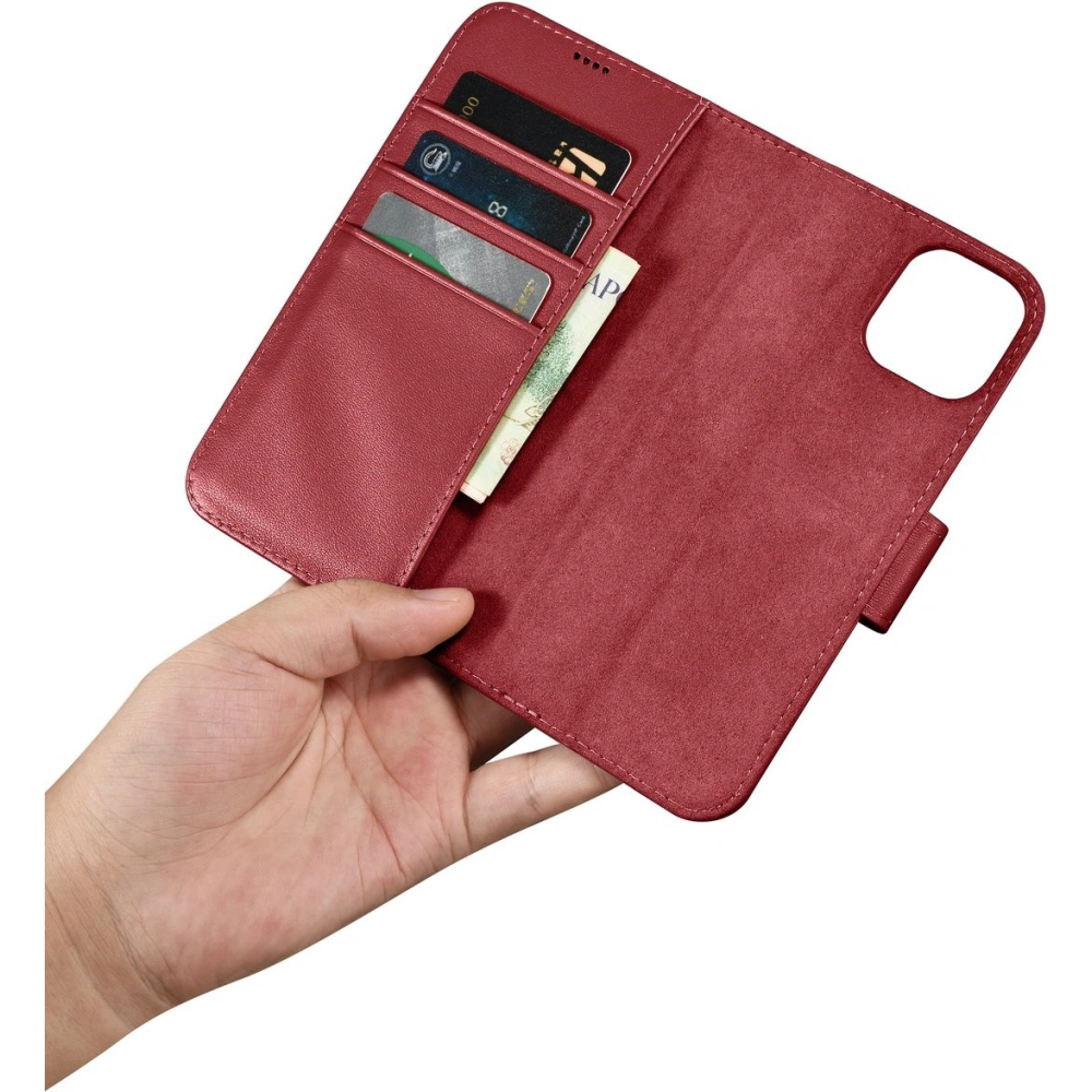 Hurtownia GSM - Etui iCarer Wallet Anti-RFID 2in1 Apple iPhone 14 Plus / 15 Plus červené - ICR467 - {ean13} - Hurt