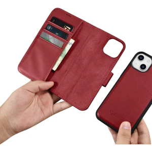 Wholesale iCarer Wallet Anti-RFID 2in1 Apple iPhone 14 Plus / 15 Plus red - ICR467 - {ean13} - Hurt