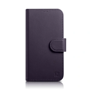 Hurtownia GSM - Etui iCarer Wallet Anti-RFID 2in1 Apple iPhone 14 Plus / 15 Plus tmavě fialová - ICR468 - {ean13} - Hurt