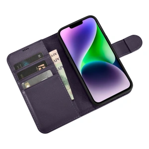 Wholesale iCarer Wallet Anti-RFID 2in1 Apple iPhone 14 Plus / 15 Plus dark purple - ICR468 - {ean13} - Hurt