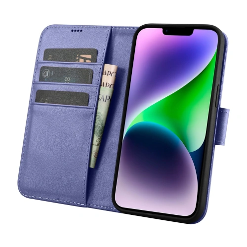 Etui iCarer Wallet Anti-RFID 2in1 Apple iPhone 14 Plus / 15 Plus jasnofioletowy