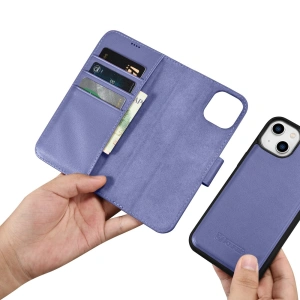 Hurtownia GSM - Etui iCarer Wallet Anti-RFID 2in1 Apple iPhone 14 Plus / 15 Plus jasnofialový - ICR469 - {ean13} - Hurt