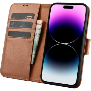 Hurtownia GSM - Etui iCarer Wallet Anti-RFID 2in1 Apple iPhone 14 Pro Max hnědá - ICR472 - {ean13} - Hurt