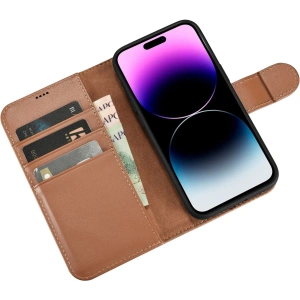 Wholesale iCarer Wallet Anti-RFID 2in1 Apple iPhone 14 Pro Max brown - ICR472 - {ean13} - Hurt