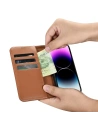 Wholesale iCarer Wallet Anti-RFID 2in1 Apple iPhone 14 Pro Max brown - ICR472 - {ean13} - Hurt
