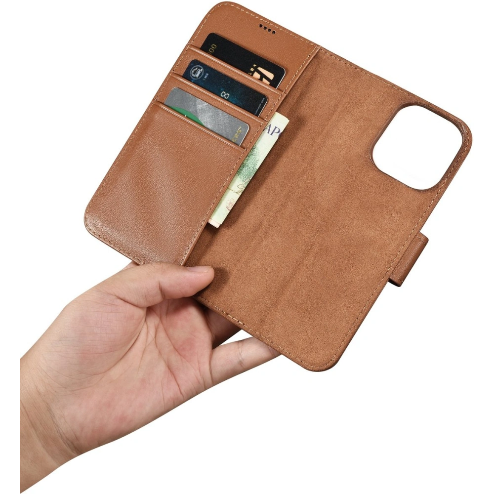 Hurtownia GSM - Etui iCarer Wallet Anti-RFID 2in1 Apple iPhone 14 Pro Max barna - ICR472 - {ean13} - Hurt