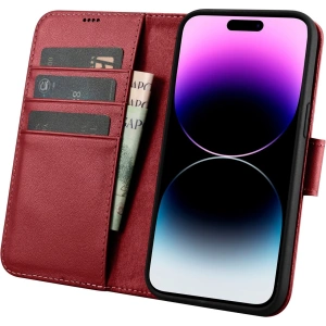 Hurtownia GSM - Etui iCarer Wallet Anti-RFID 2in1 Apple iPhone 14 Pro Max červené - ICR473 - {ean13} - Hurt