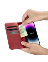 Hurtownia GSM - Etui iCarer Wallet Anti-RFID 2in1 Apple iPhone 14 Pro Max červené - ICR473 - {ean13} - Hurt