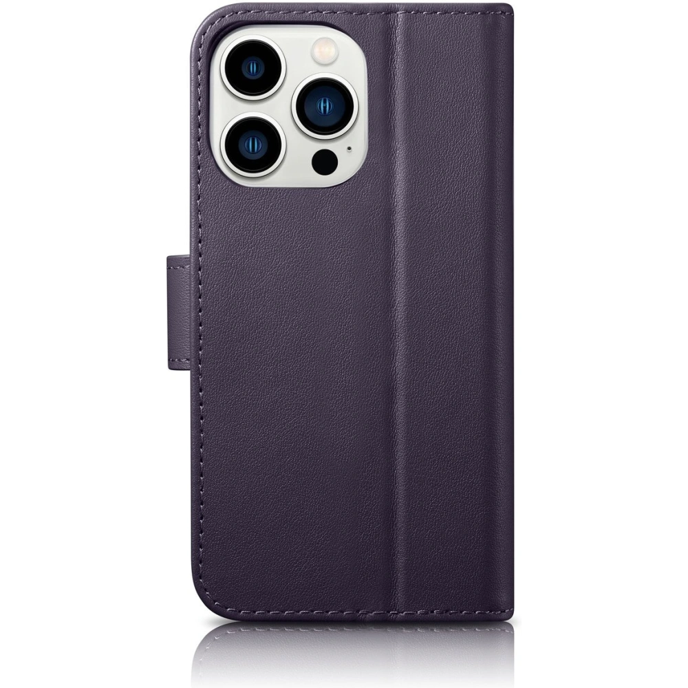 Hurtownia GSM - Etui iCarer Wallet Anti-RFID 2in1 Apple iPhone 14 Pro Max mov închis - ICR474 - {ean13} - Hurt