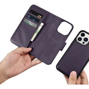 Hurtownia GSM - Etui iCarer Wallet Anti-RFID 2in1 Apple iPhone 14 Pro Max tmavě fialové - ICR474 - {ean13} - Hurt