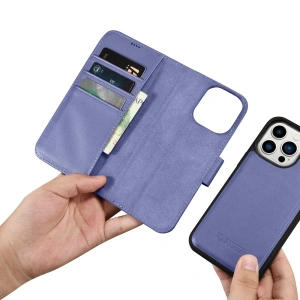 Hurtownia GSM - Etui iCarer Wallet Anti-RFID 2in1 Apple iPhone 14 Pro Max jasnofialový - ICR475 - {ean13} - Hurt