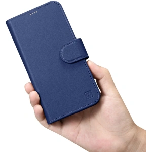 Hurtownia GSM - Etui iCarer Wallet Anti-RFID 2in1 Apple iPhone 14 Pro Max modré - ICR476 - {ean13} - Hurt