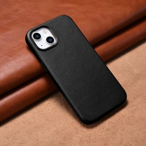 Hurtownia GSM - Etui iCarer Case Leather MagSafe Apple iPhone 14 Plus / 15 Plus černé - ICR477 - {ean13} - Hurt