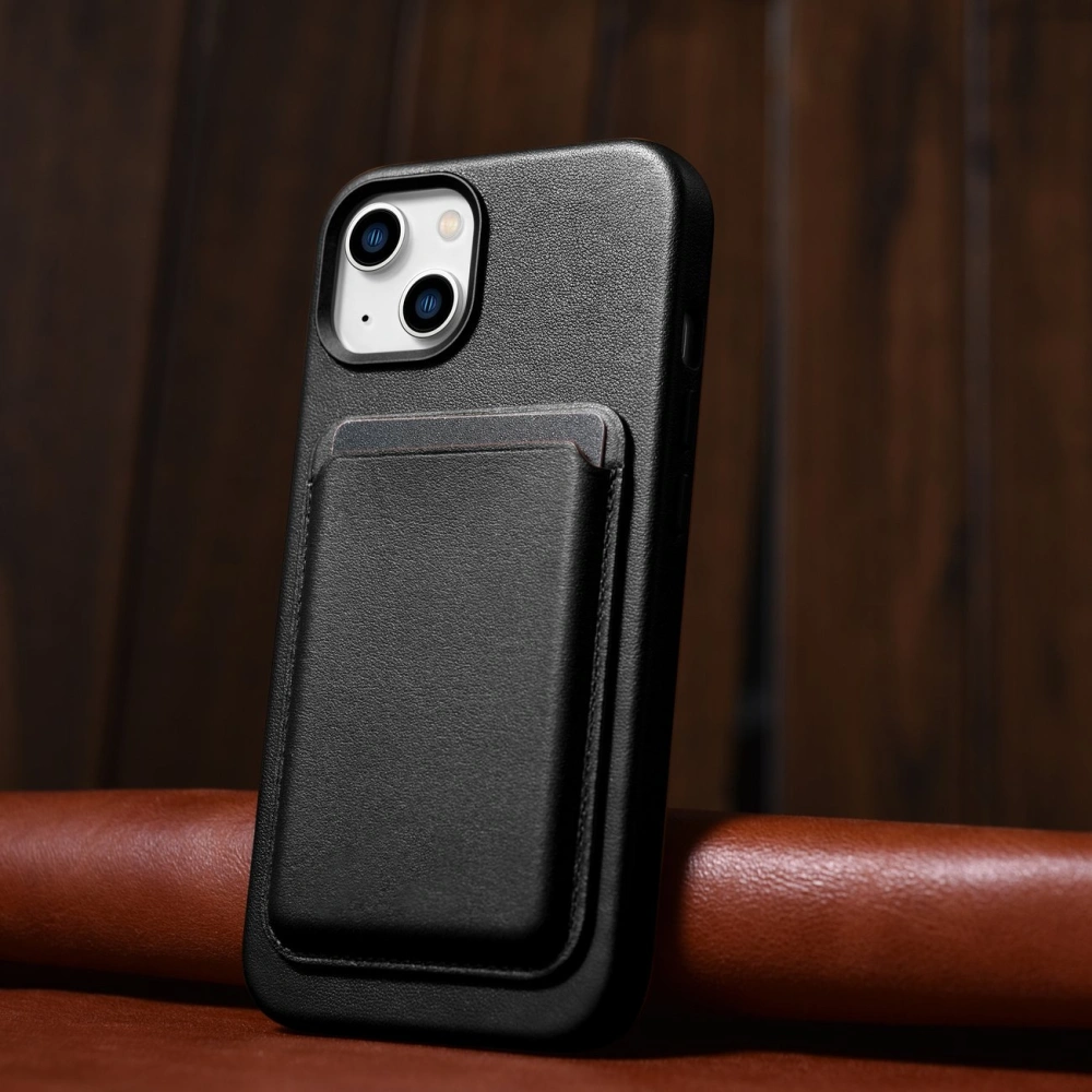 Hurtownia GSM - Etui iCarer Case Leather MagSafe Apple iPhone 14 Plus / 15 Plus černé - ICR477 - {ean13} - Hurt