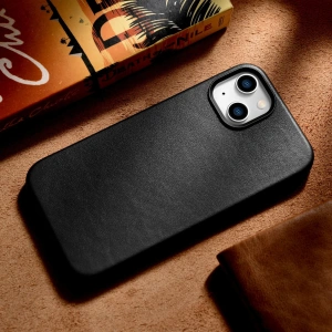Hurtownia GSM - Etui iCarer Case Leather MagSafe Apple iPhone 14 Plus / 15 Plus černé - ICR477 - {ean13} - Hurt