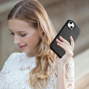 Hurtownia GSM - Etui iCarer Case Leather MagSafe Apple iPhone 14 Plus / 15 Plus černé - ICR477 - {ean13} - Hurt