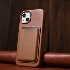 Hurtownia GSM - Etui iCarer Case Leather MagSafe Apple iPhone 14 Plus / 15 Plus hnědé - ICR478 - {ean13} - Hurt