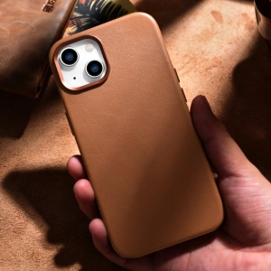 Hurtownia GSM - Etui iCarer Case Leather MagSafe Apple iPhone 14 Plus / 15 Plus hnědé - ICR478 - {ean13} - Hurt