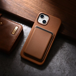 Wholesale iCarer Case Leather MagSafe Apple iPhone 14 Plus / 15 Plus brown - ICR478 - {ean13} - Hurt