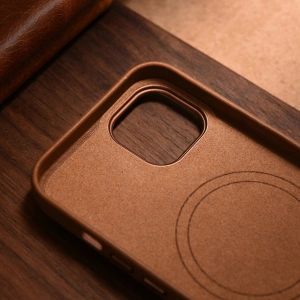 Hurtownia GSM - Etui iCarer Case Leather MagSafe Apple iPhone 14 Plus / 15 Plus hnědé - ICR478 - {ean13} - Hurt