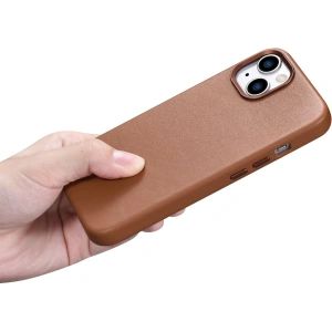Hurtownia GSM - Etui iCarer Case Leather MagSafe Apple iPhone 14 Plus / 15 Plus hnědé - ICR478 - {ean13} - Hurt