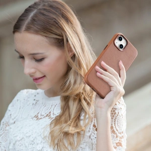 Wholesale iCarer Case Leather MagSafe Apple iPhone 14 Plus / 15 Plus brown - ICR478 - {ean13} - Hurt