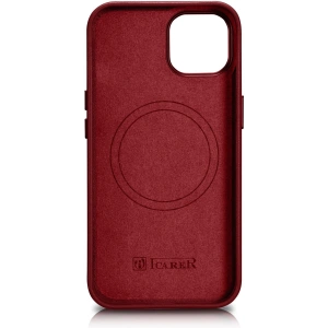 Hurtownia GSM - Etui iCarer Case Leather MagSafe Apple iPhone 14 Plus / 15 Plus červená - ICR479 - {ean13} - Hurt
