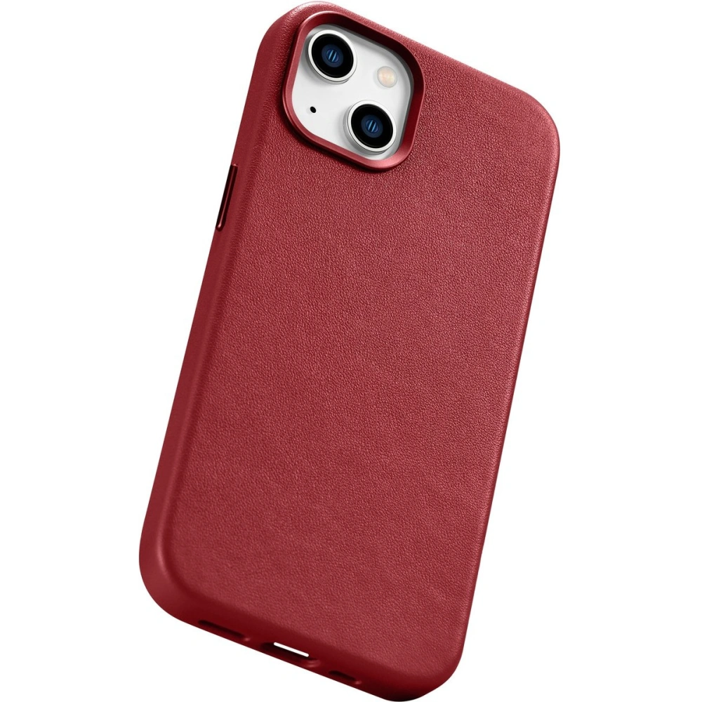 Wholesale iCarer Case Leather MagSafe Apple iPhone 14 Plus / 15 Plus red - ICR479 - {ean13} - Hurt