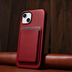 Hurtownia GSM - Etui iCarer Case Leather MagSafe Apple iPhone 14 Plus / 15 Plus červená - ICR479 - {ean13} - Hurt