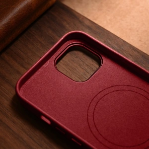 Hurtownia GSM - Etui iCarer Case Leather MagSafe Apple iPhone 14 Plus / 15 Plus červená - ICR479 - {ean13} - Hurt