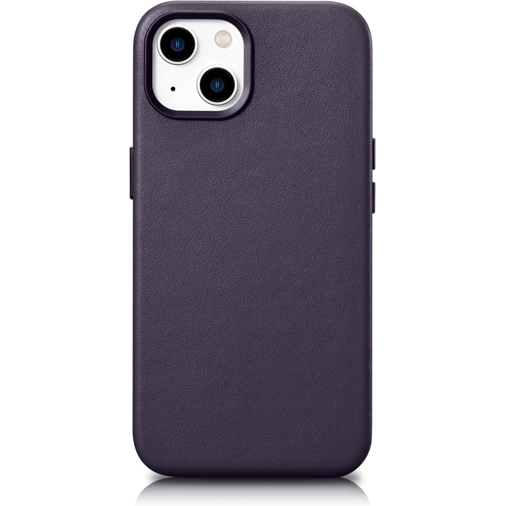 Wholesale iCarer Case Leather MagSafe Apple iPhone 14 Plus / 15 Plus dark purple - ICR480 - {ean13} - Hurt