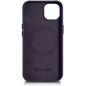Hurtownia GSM - Case iCarer Case Leder MagSafe Apple iPhone 14 Plus / 15 Plus dunkelviolett - ICR480 - {ean13} - Hurt