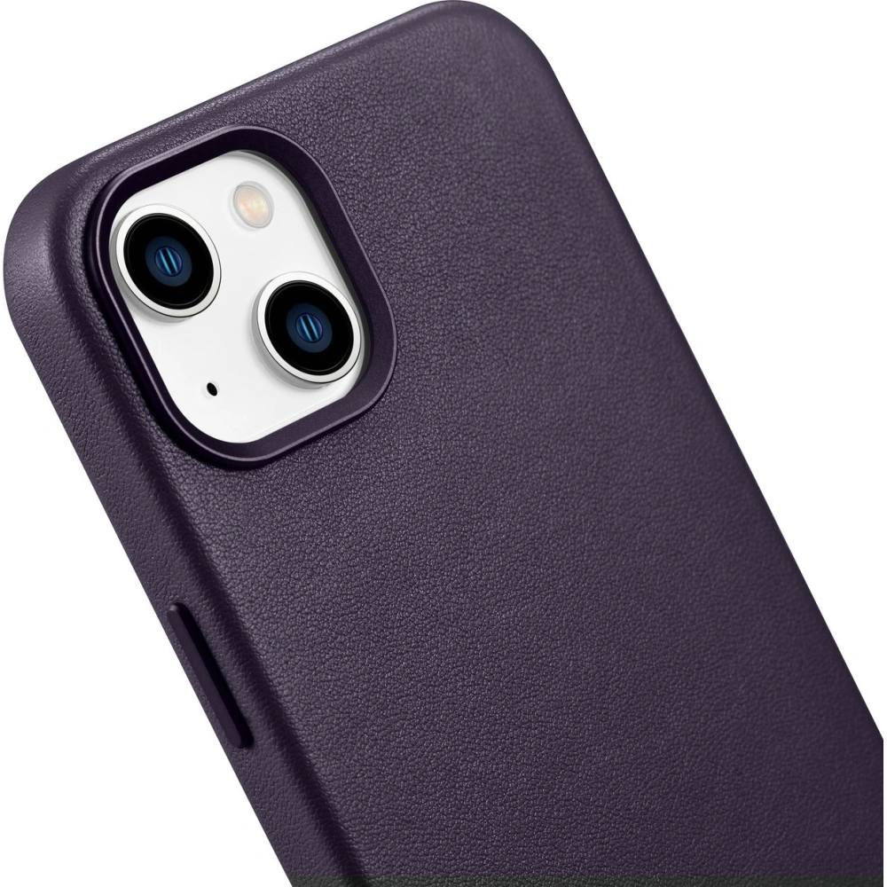 Wholesale iCarer Case Leather MagSafe Apple iPhone 14 Plus / 15 Plus dark purple - ICR480 - {ean13} - Hurt